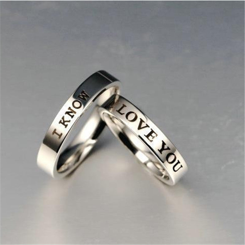 Titanium Steel Couple Simple Niche Couple Couple Ring