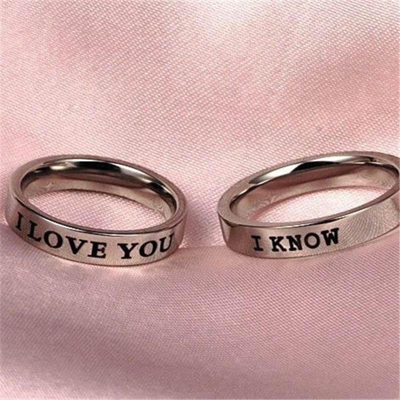 Titanium Steel Couple Simple Niche Couple Couple Ring